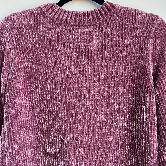 OVIS Mauve Chenille V Neck Sweater - Picture 6 of 13